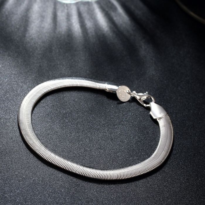 Silver Plated Bracelet Flat Soft - 5