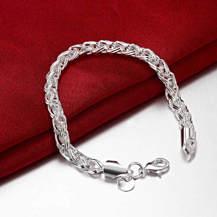 Silver Plated Bracelet Twisted Circles - 2