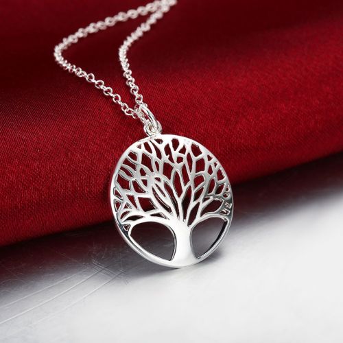 Tree of Life Pendants Necklaces Silver Plated - 1
