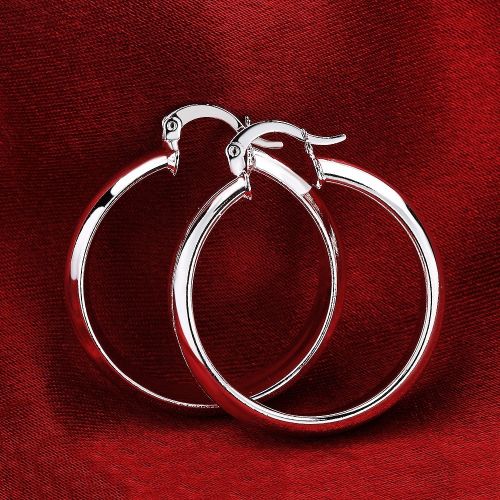 Smooth Round Creole 7mm Earrings