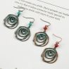 Multi swirl spiral circles rounds earring - 4