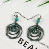 Multi swirl spiral circles rounds earring - 1