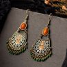 Bohemian acrylic beads tassel earrings - 2
