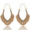 Ethnic geometric silver golden indian earrings - 2