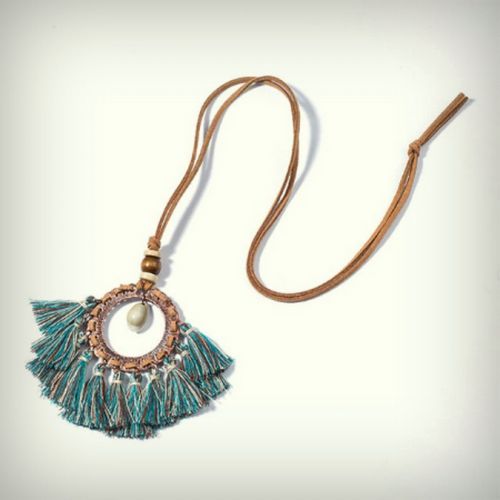 Long female tassel pendant necklaces