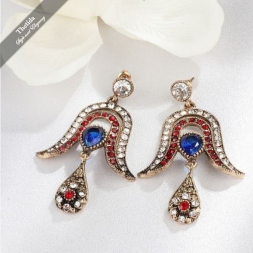 Unique Jewelry Antique Gold Drop Earrings