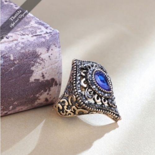 Fashion Indian Blue Crystal Ring