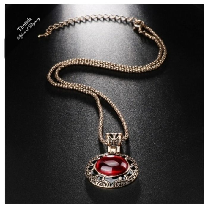 Red Pendant Necklace - 1