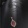 Ethnic Big Water Drop Red Necklace - 1