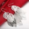 Gloss Leaves 925 Silver Plated Earrings