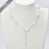 925 Sterling Silver Chain Necklace 8-9mm Natural Freshwater Baroque Pearl