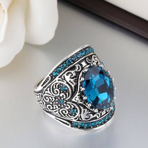 Bohemia Blue Glass Ring - 2