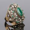 Vintage Jewelry Crystal Big Oval Ring - 3