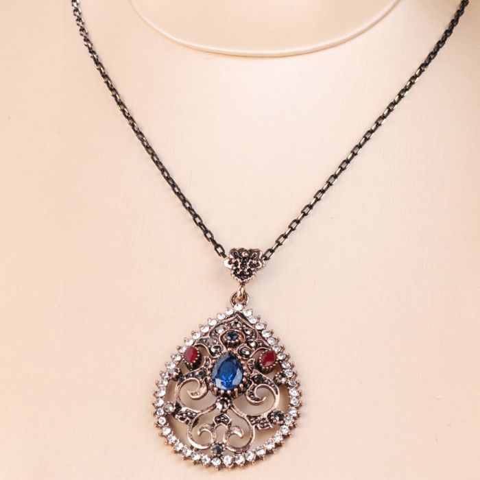 Vintage Blue Necklace - 3