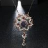 Vintage Jewelry Imitation Blue Pendant Necklace - 1