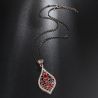 Ethnic Big Water Drop Red Necklace - 2